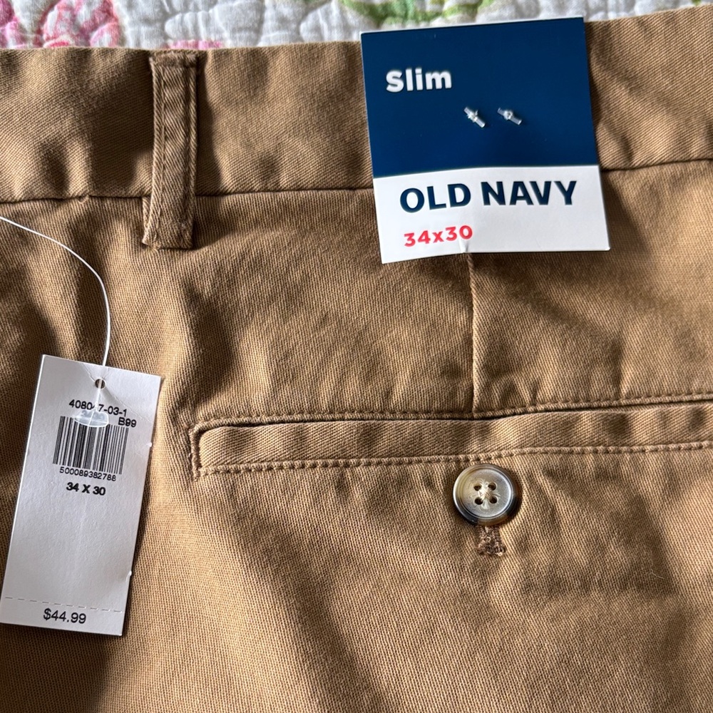Old Navy Men's Slim Fit Khaki Chinos